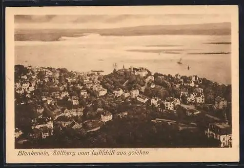 AK Hamburg-Blankenese, Süllberg vom Zeppelin aus gesehen