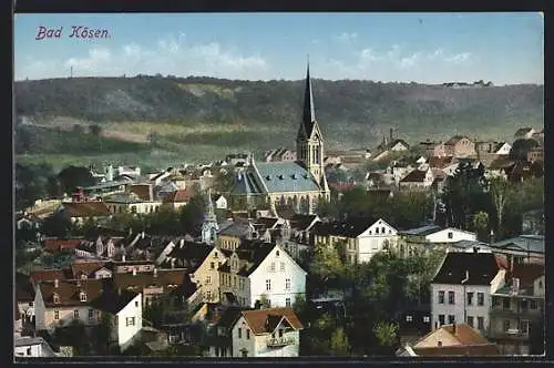 AK Bad Kösen, Teilansicht mit Kirche