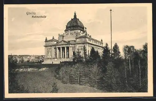 AK Görlitz, Ansicht der Ruhmeshalle