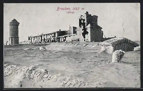 AK Brocken /Harz, Ansicht vom Observatorium