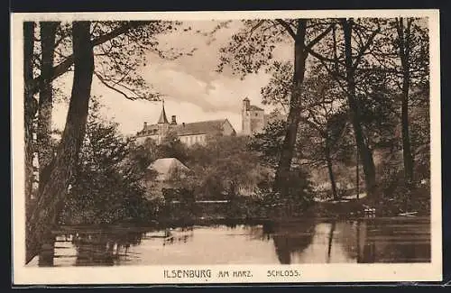 AK Ilsenburg am Harz, Blick auf das Schloss