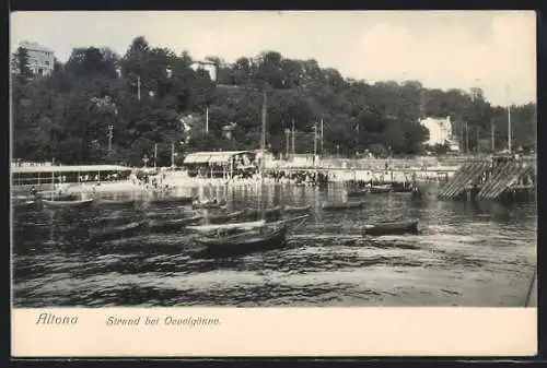 AK Hamburg-Altona, Strand bei Oevelgönne
