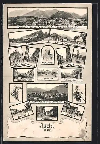 AK Bad Ischl, Kurhaus, Pfarrgasse, Esplanade, Poststrasse
