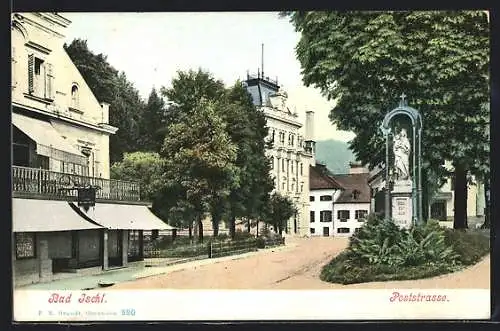 AK Bad Ischl, Denkmal in der Poststrasse