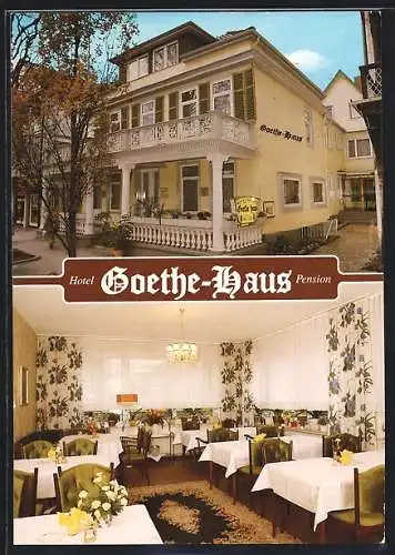 AK Bad Pyrmont, Hotel-Pension Goethe-Haus, Inh. Fam. Kobari-Meinert, Am Hylligen Born 6