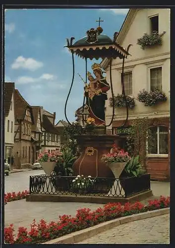 AK Hochheim /M., Madonna auf dem Plan