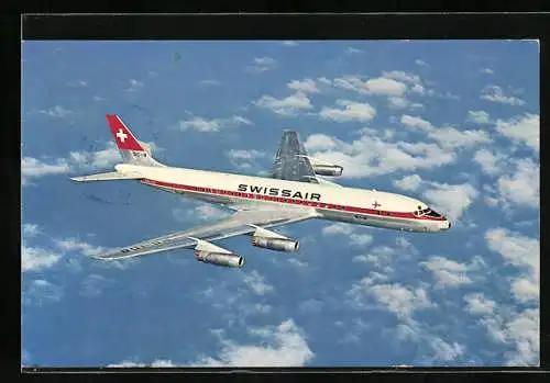 AK Douglas DC-8 Passagier-Flugzeug der Swissair