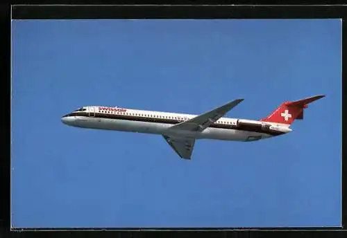 AK Flugzeug McDonnell-Douglas DC-9-51 von swissair im Flug