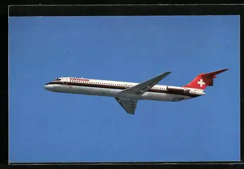 AK Flugzeug McDonnell-Douglas DC-9-51 von swissair im Flug