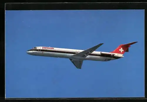 AK Flugzeug McDonnell-Douglas DC-9-51 von swissair im Flug