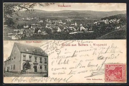 AK Selters i. Westerwald, Hotel Neuhaus, Totalansicht