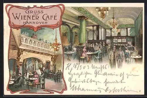 Lithographie Hannover, Gasthaus Wiener Café