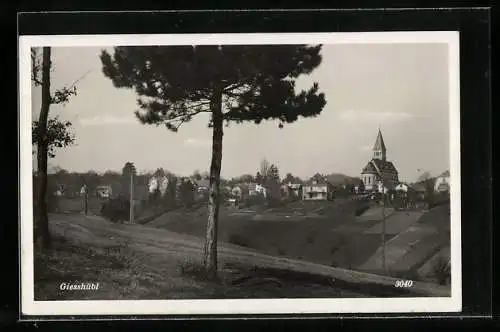 AK Giesshübl, Ortsansicht mit Kirche