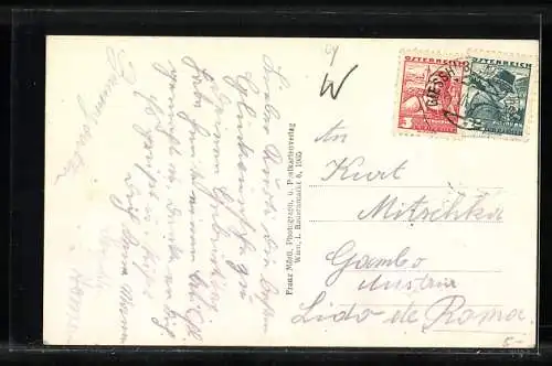 AK Giesshübl, Ortsansicht mit Kirche