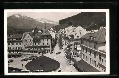 AK Mariazell /Steiermark, Ortspartie aus der Vogelschau