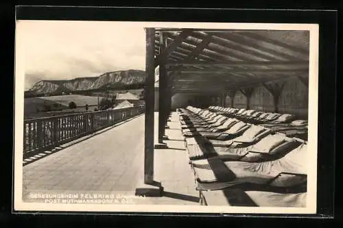 AK Muthmannsdorf /N.-Oe., Genesungsheim Felbring, Liegehalle