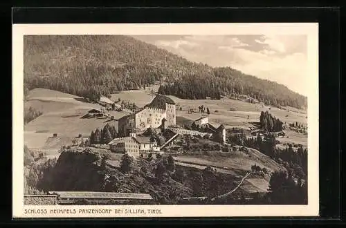 AK Panzendorf, Ortsansicht mit Schloss Heimfels