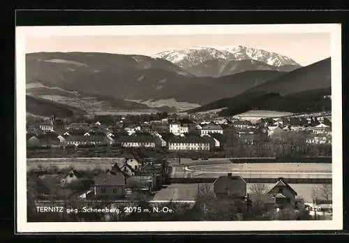 AK Ternitz /N.-Oe., Ortsansicht gegen Schneeberg