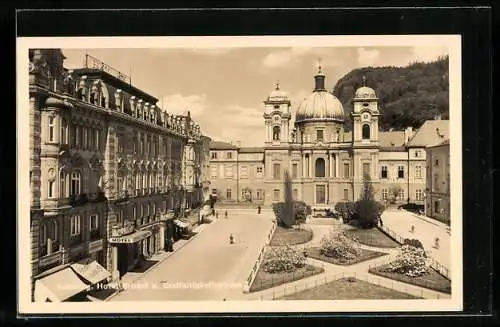 AK Salzburg, Hotel Bristol und Dreifaltigkeitskirche