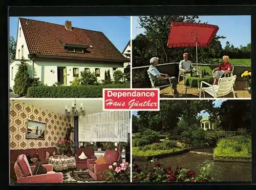 AK Bad Salzuflen, Hotel Haus Günther, Bes. H. & E. Günther, Föhrenstrasse 8