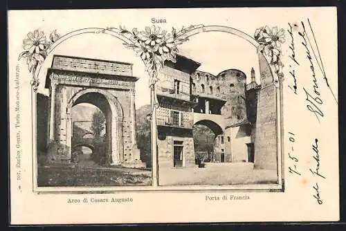 AK Susa, Arco di Cesare Augusto, Porta di Francia