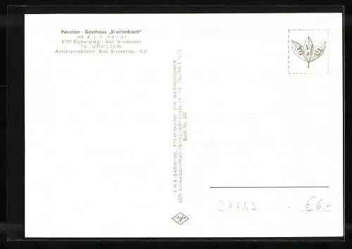 AK Römershag-Bad Brückenau, Gasthaus-Pension Breitenbach, Ortsansicht aus der Vogelschau