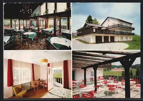 AK Schönwald /Schwarzwald, Cafe-Pension Dorina, Innenansichten