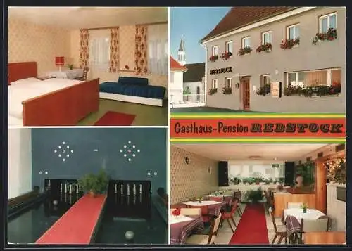 AK Feckenhausen bei Rottweil, Gasthaus Rebstock, Innenansichten