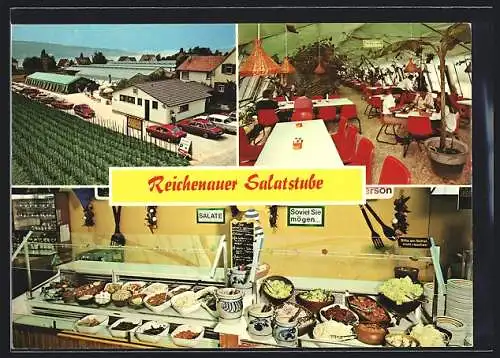 AK Insel Reichenau, Gasthaus Reichenauer Salatsube, Untere Rheinstrasse 21, Innenansichten