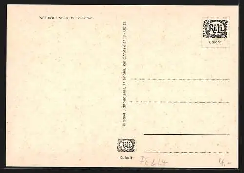 AK Bohlingen /Kr. Konstanz, Gasthaus Krone, Kirche, Rathaus
