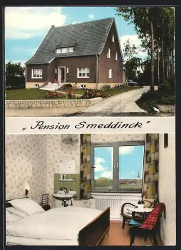 AK Laer /Bez. Münster, Pension Smeddinck, Darfelder Strasse 59, Innenansicht