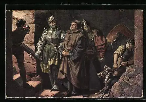 AK Eisenach, Martin Luther's Ankunft auf der Wartburg 1521