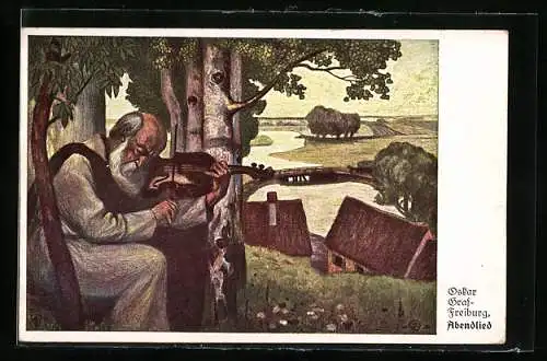 Künstler-AK sign. Oskar Graf-Freiburg: Abendlied