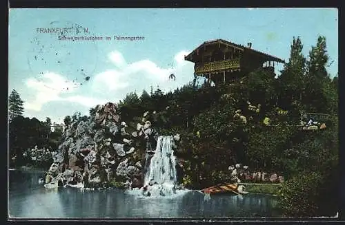 AK Frankfurt-Westend, Schweizerhäuschen im Palmengarten