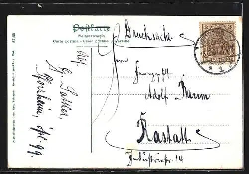 AK Pforzheim, Partie bei der Stadtkirche