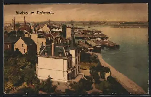 AK Homberg am Niederrhein, Teilansicht mit Booten