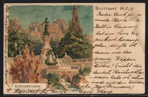 Lithographie Stuttgart, Eugensbrunnen