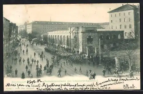 AK Stuttgart, Parade auf der Rothbühlstrasse