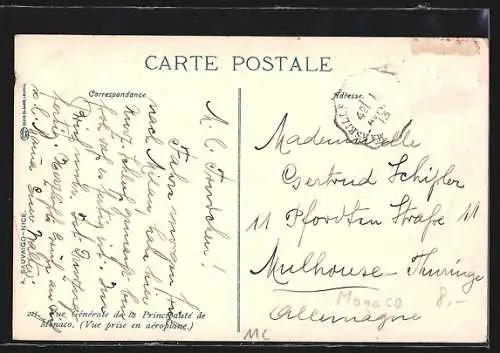 AK Monaco, Vue générale de la Principauté