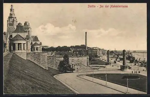 AK Stettin, An der Hakenterrasse