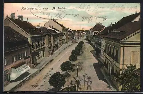 AK Kirchdorf /Ob.-Oest., Gemischtwarenladen Julius Weinstadl am Marktplatz