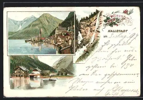 Lithographie Hallstatt, Ortsansichten