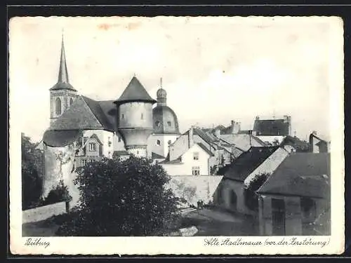 AK Bitburg, Alte Stadtmauer (vor der Zerstörung)