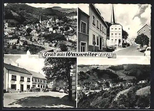 AK Waxweiler i. Eifel, Panorama & Apotheke an der Kirche