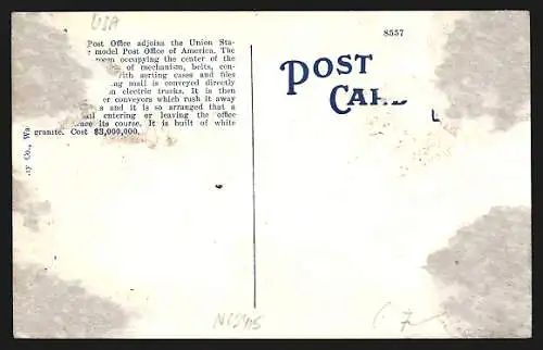 AK Washington D.C., New City Post Office, adjoining Union Station