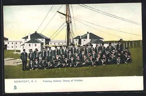 AK Newport, RI, Training Station, Group of Middies