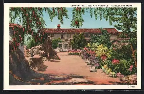 AK San Juan Capistrano, CA, Convent Building and Ruins of the West Corridor of the Mission