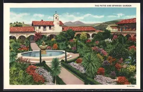 AK San Juan Capistrano, CA, The Patio and Spanish Garden of the Mission