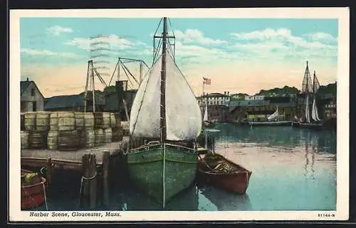 AK Gloucester, MA, Harbor Scene