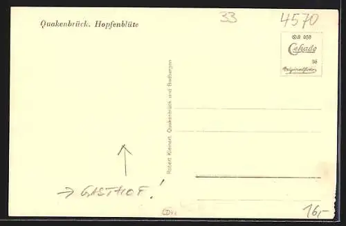 AK Quakenbrück, Gasthaus Hopfenblüte